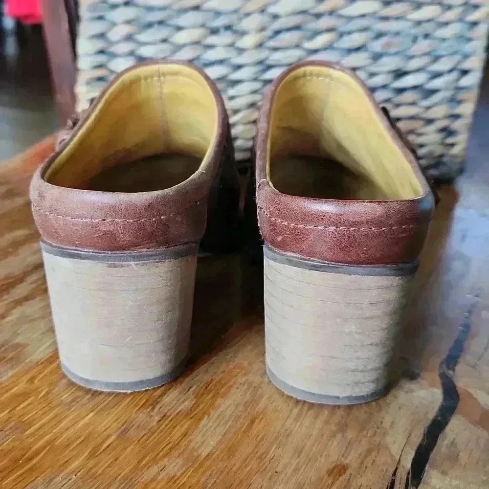 Bussola Woodsville Leather Mules Size 8 Tan‎ - Picture 3 of 14
